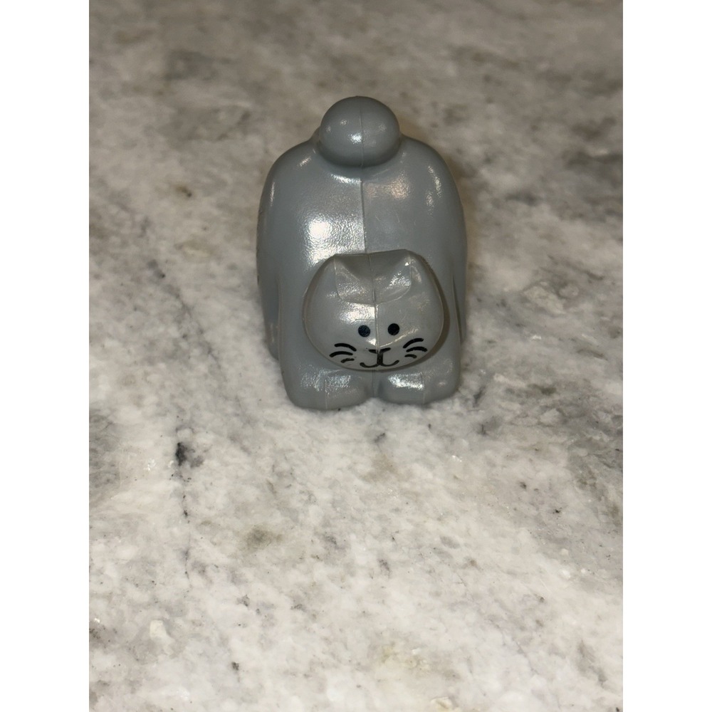 Vintage Little Tikes Dollhouse Gray Cat Replacement Rare